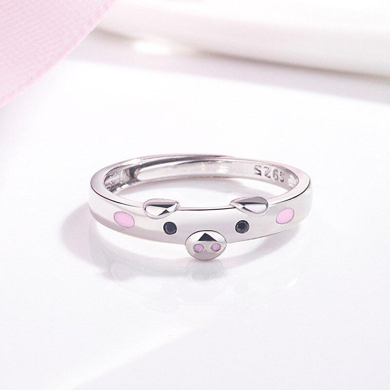 Lucky Pig Silver Ring