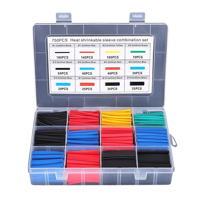 【LV231】750pcs Heat Shrink Tubing Insulation Shrinkable Tubes