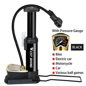 【High Pressure Pump 】100/120 PSI High Pressure Bike Pump Portable Cycling Air Inflator Foot Tire Ball Pump Ultralight Bike Accessories