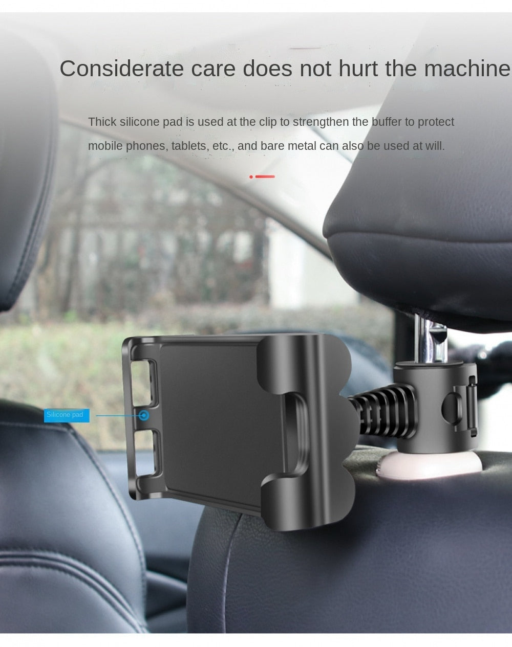 Adjustable Car Headrest Tablet & Phone Stand