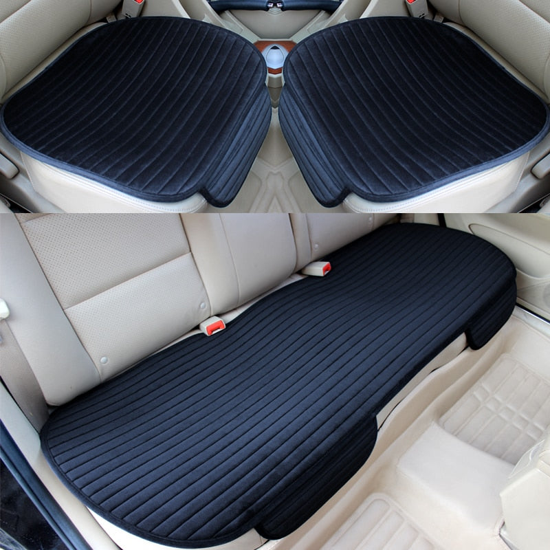 Flocked Car Seat Cover Set - Universal Non-Slip Cushion