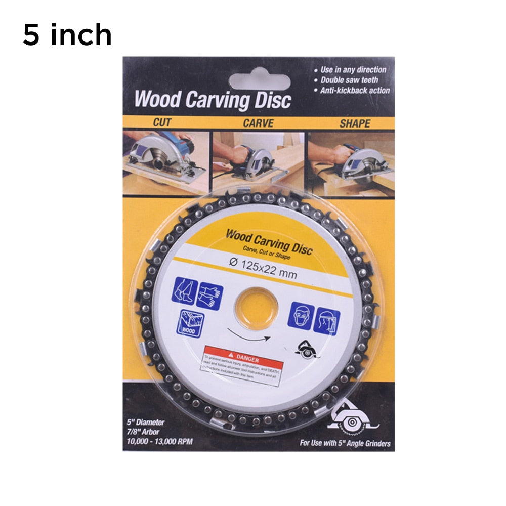 【CA213 】4/4.5/5 Inch Grinder Chain Disc Woodworking Chain Saws Plate Tool