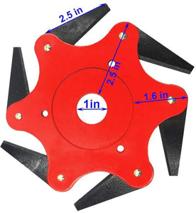 【Lawn Mower Blade】Agricultural Weeder Blade Head Serrated Six-leaf Cutter Mower Blade Six-leaf Cutter Grass Head Garden Mower Blade Accessories