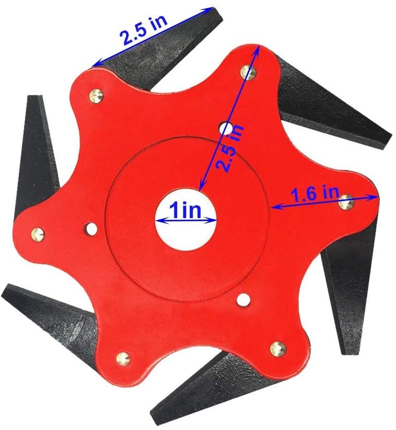 【Lawn Mower Blade】Agricultural Weeder Blade Head Serrated Six-leaf Cutter Mower Blade Six-leaf Cutter Grass Head Garden Mower Blade Accessories