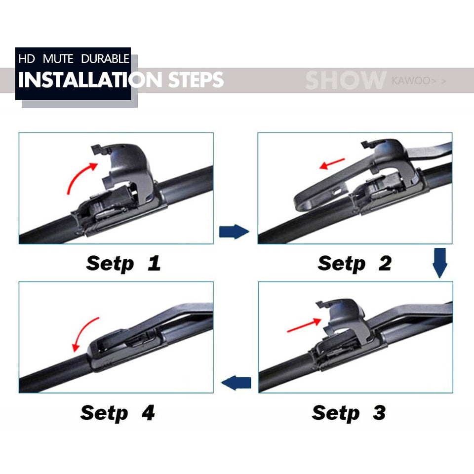 Universal Frameless Silica Gel Windshield Wipers