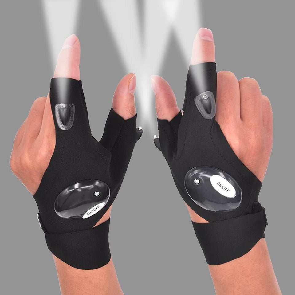 LED Fingerless Glove Flashlight