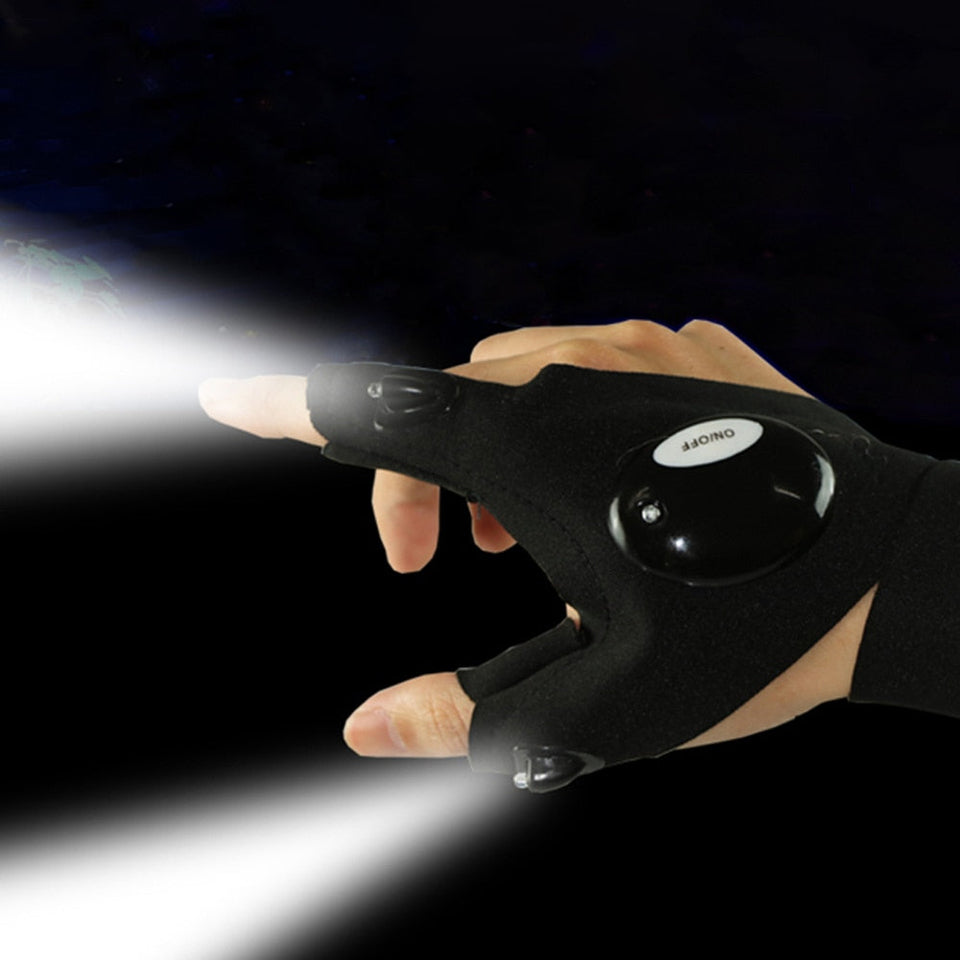 【LV007】Led glove Night Light Waterproof Fishing Gloves Flashlight Hunting Rescue Tool