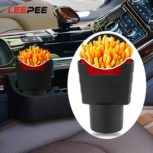 【Fries Holder】Car French Fries Holder Storage Case Bucket Snacks Box Food Drink Cup Holder Cup Coffea Stand Interior RV Automotive Accessories