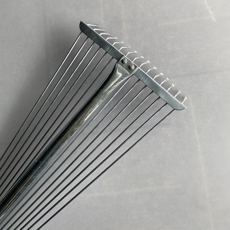 Adjustable 15-Teeth Steel Wire Garden Rake