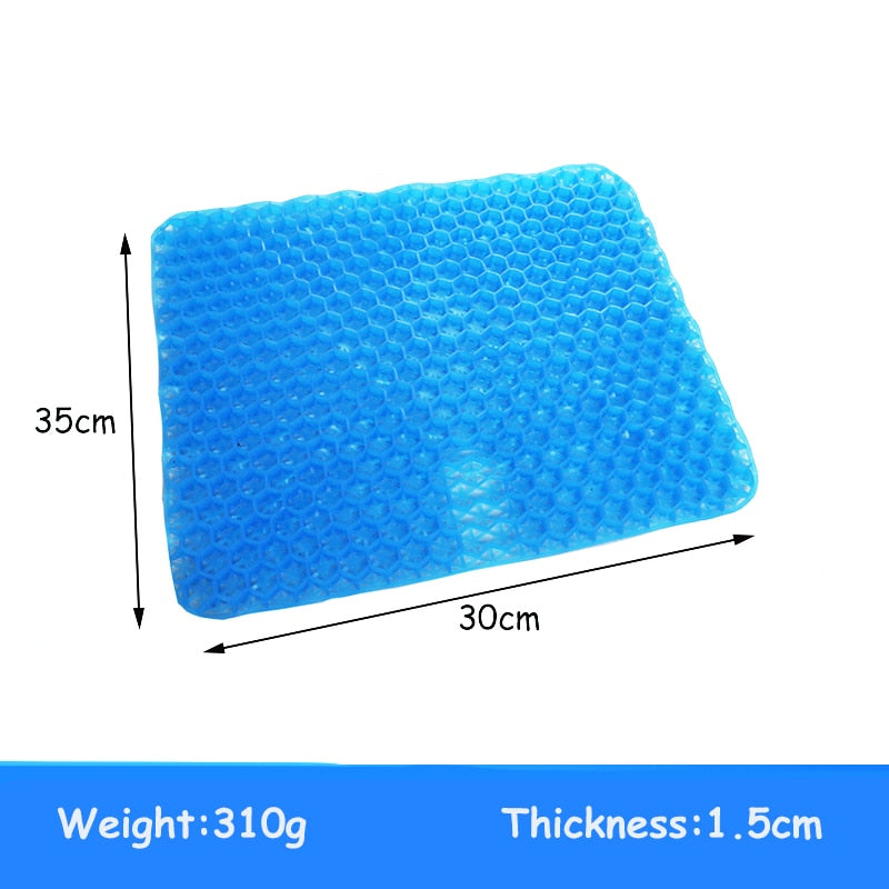 Summer Gel Seat Cushion Breathable Honeycomb Design For Pressure Relief Back Tailbone Pain - Home Office Chair Cars Wheelchair