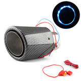 【Car Exhaust Pipe Light 】Universal Car LED Exhaust Muffler Tip Pipe Red/Blue Light Flaming Straight Car Modified Single Outlet Exhaust Pipe Tail Throat