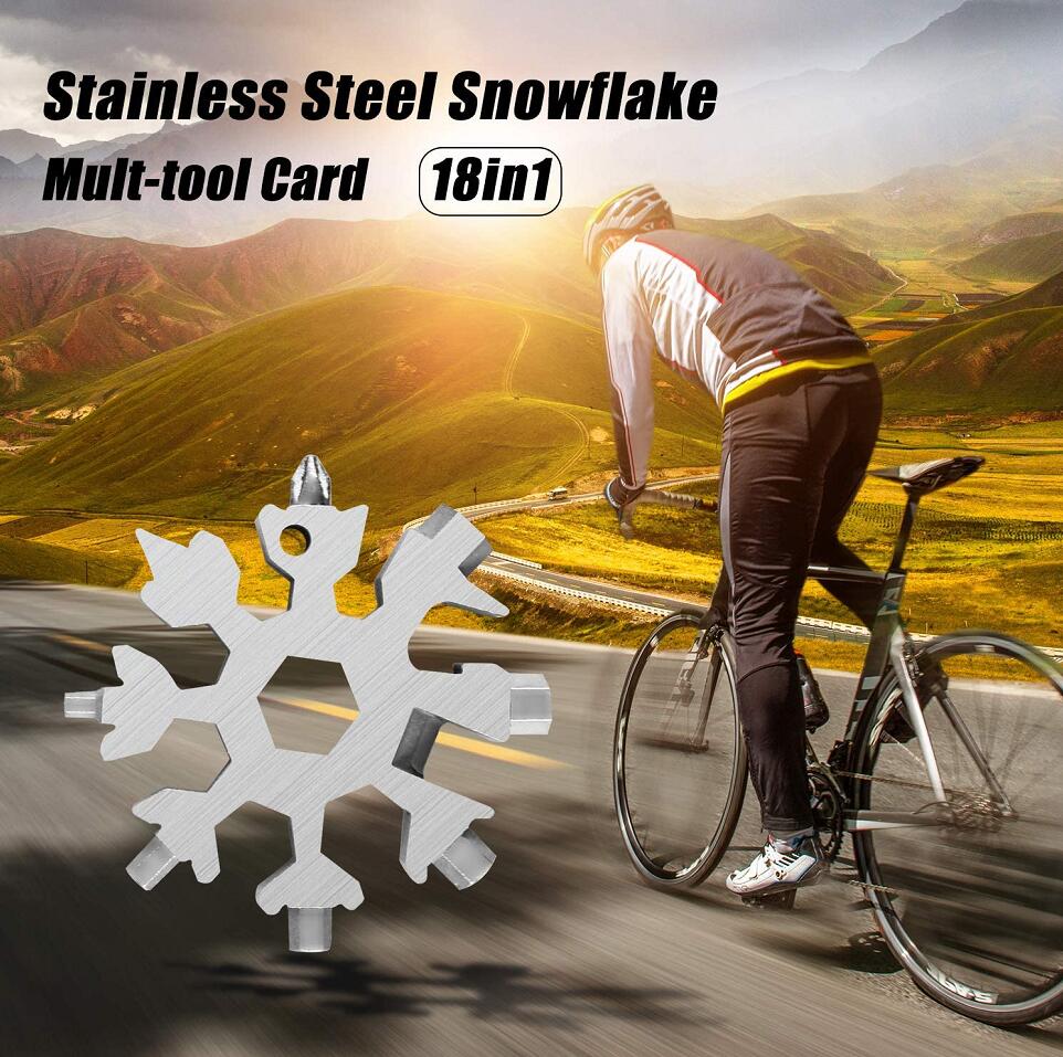 18-in-1 Snowflake Multi Tool Keychain