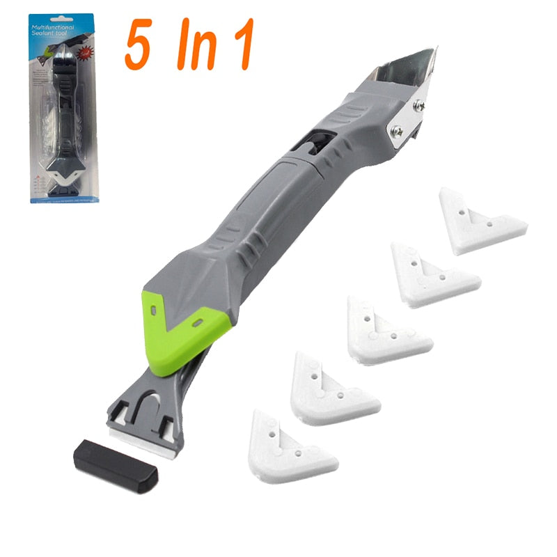 【LV233】5 In1 Glass Glue Angle Scraper Caulking Tool