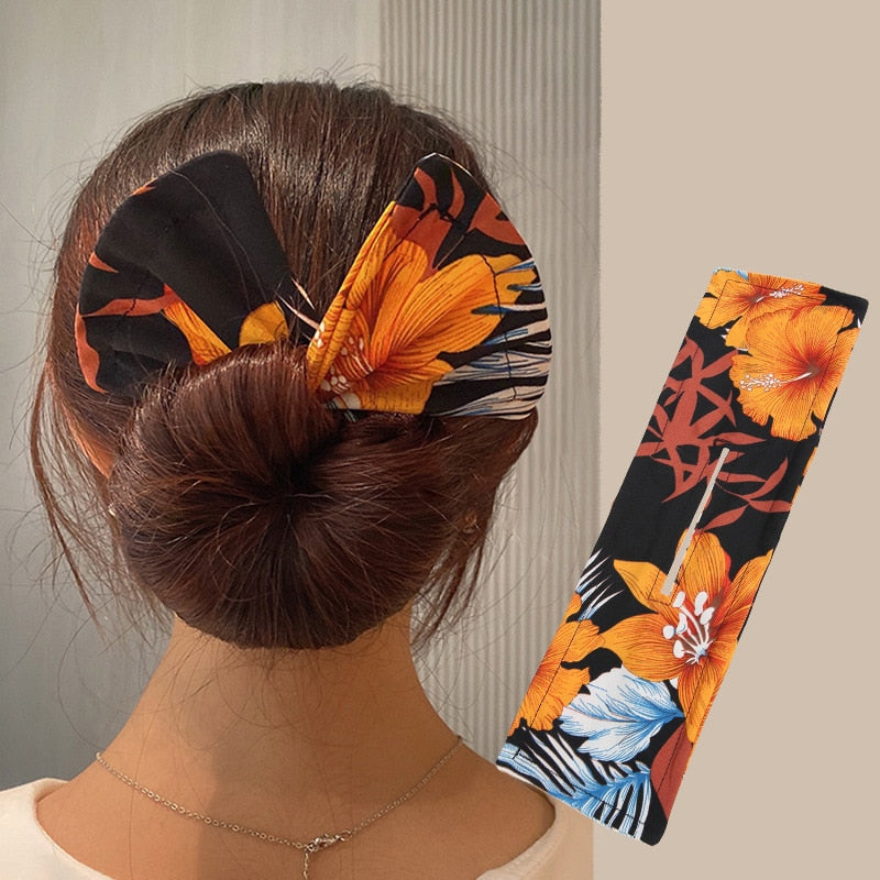 Women Hair Bun Folding Clip