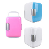 【Mini Car Fridge】Portable Mini 4L Car Fridge Refrigerator Cooler Warmer Compact Skincare Milk Beer AC/DC for Office Camping