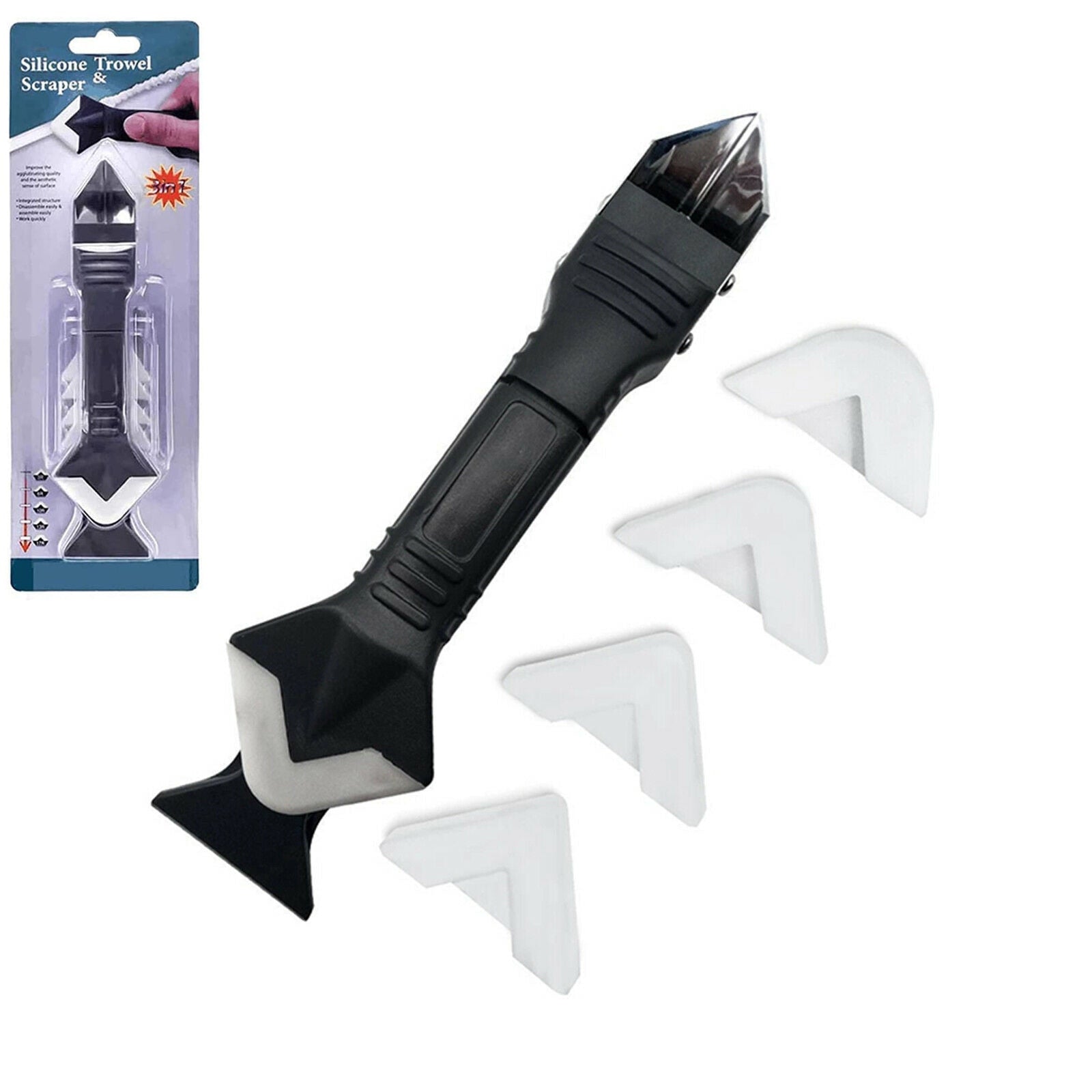 【LV233】5 In1 Glass Glue Angle Scraper Caulking Tool