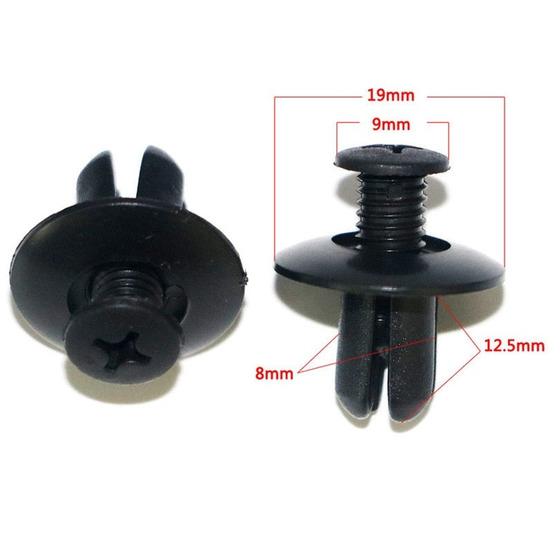 【CA007】100pcs 8mm Car Clips Universal Purpose Plastic Expansion Rivets