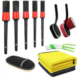 【LV057】Car Wash Kit Car Detailing Brush Mixed Fiber Plastic Handle Automotive Detail Brushes for Cleaning Wheels Engine Interior