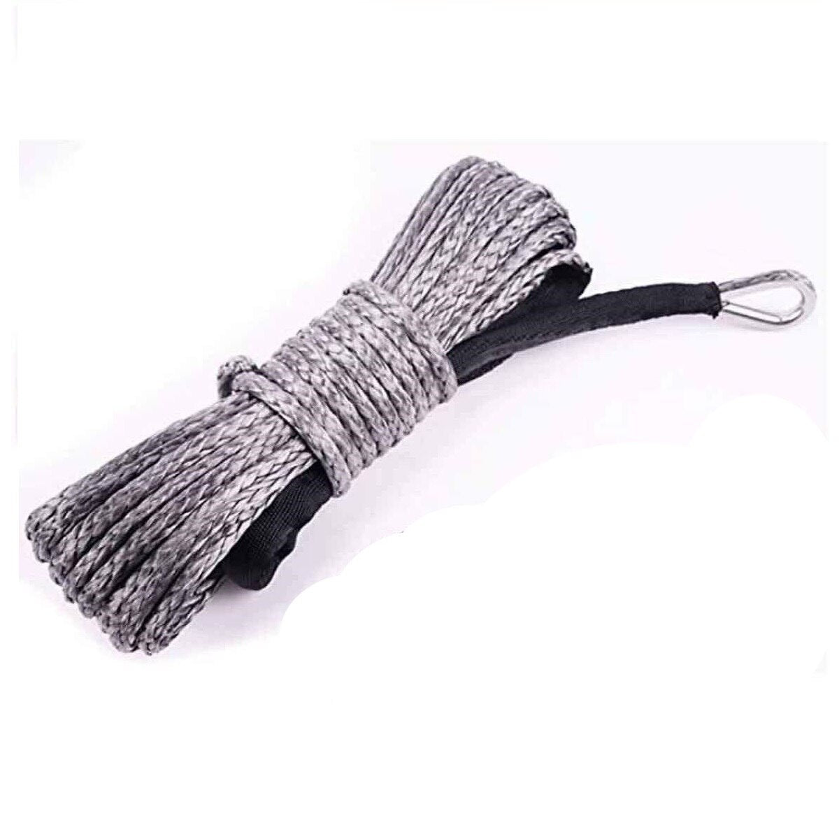 15m 7700LBs Synthetic Winch Rope with Sheath