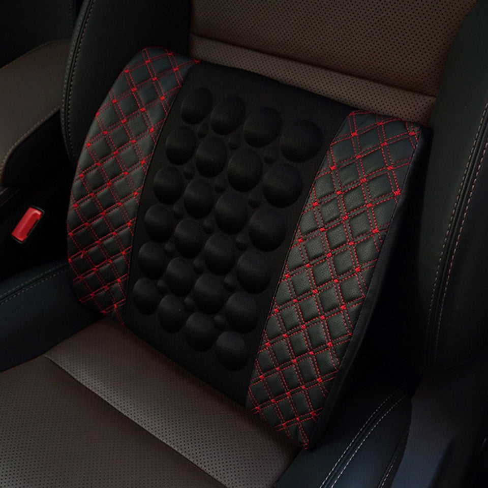 1pc Lumbar Massage Car Electric Massage Cushion Lumbar Support Car Seat  Back Support Waist Cushion