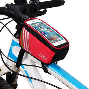 Waterproof Touch Screen Bicycle Bags Cycling Bike Front Frame Bag Tube Pouch Mobile Phone Storage Bag