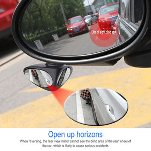 【2in1 Car Blind Spot Mirror】2 in 1 Car Blind Spot Mirror 360 Degree Rotation Double Sided Blind Spot Mirror Reversing Parking Auxiliary Car Rear View Mirror