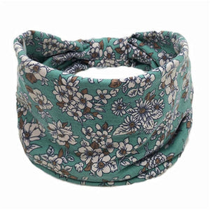 Boho Flower Print Headbands for Women