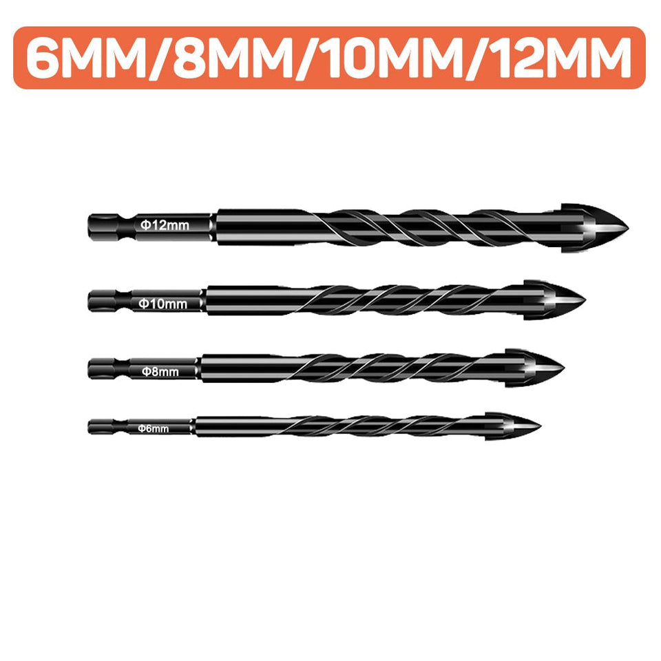 DIZAINLIFE Cross Hex Tile Drill Bits Set