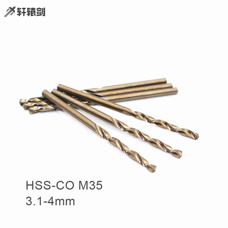 Cobalt Steel Drill Bit Set - 10PCS 3.1-4.0mm