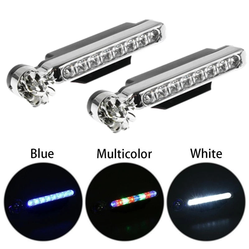 【CA139】2pcs Wind Powered 8 LED Car Light