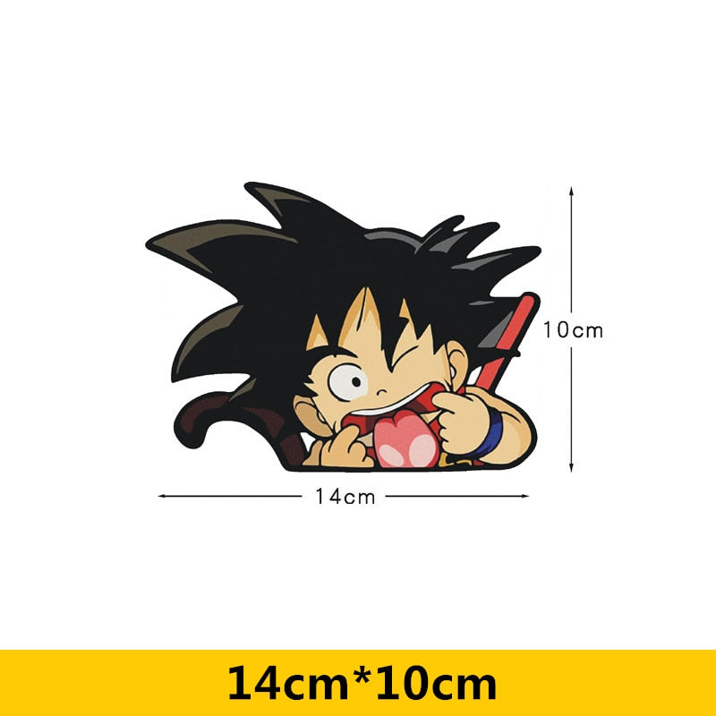 Dragon Ball Z Car Stickers: Son Goku & Vegeta Reflective Decals