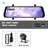 UltimaVue 10 Inch Car DVR Rear View Mirror Recorder