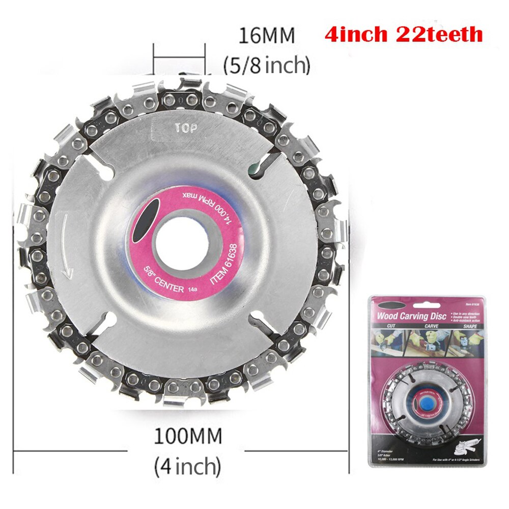 【CA213 】4/4.5/5 Inch Grinder Chain Disc Woodworking Chain Saws Plate Tool