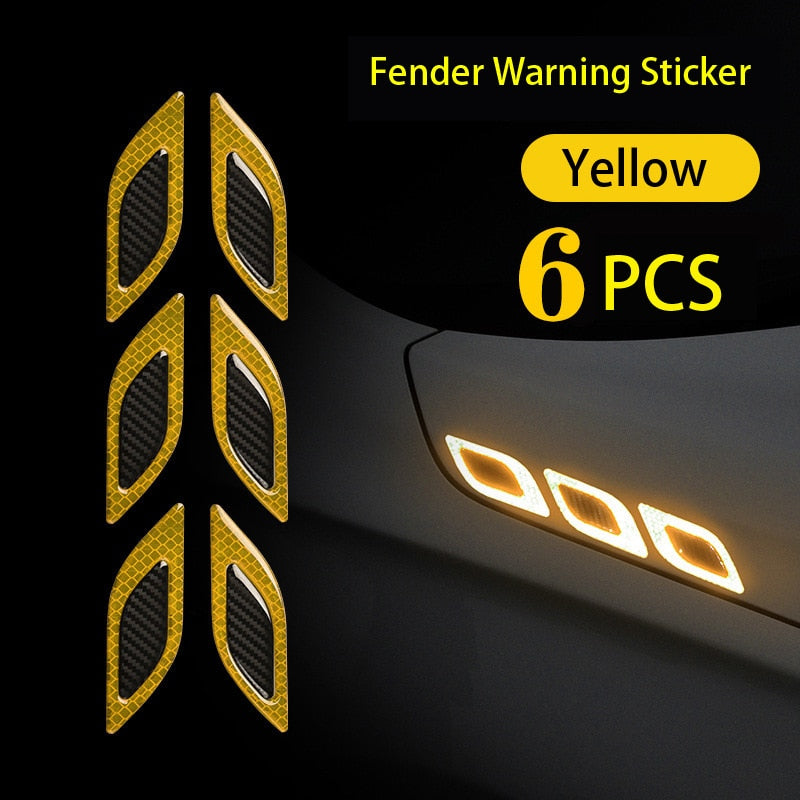 6PCS/Lot Carbon Fiber Car Sticker