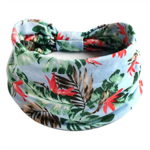 Boho Flower Print Headbands for Women