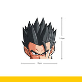 Dragon Ball Z Car Stickers: Son Goku & Vegeta Reflective Decals