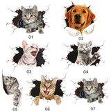 【3D Cat Dog Sticker】New 1PC Car 3D Stereo Cat Big Dog Scratch Masking Sticker Cute Cat Car Sticker 3D Animal Vinyl Decal Reflective Car Stickers