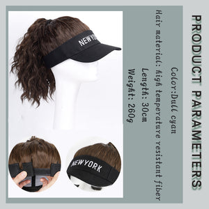 Women Artificial Hair Summer Baseball Cap