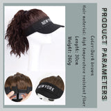 Women Artificial Hair Summer Baseball Cap
