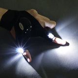 LED Flashlight Glove Fingerless