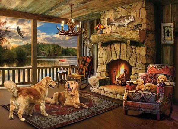 Pet Series Puzzle-Golden Retriever  1000 Pieces（ All Items Shipped Within 1 Day）