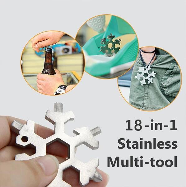 18-in-1 stainless steel snowflakes multi-tool