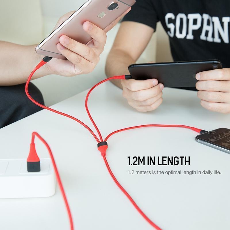 3 IN 1 Durable USB Fast Charging Cable