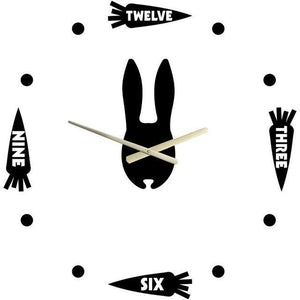 Modern 3D Frameless DIY Animals Wall Clock Stickers