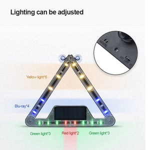 【LV105】Waterproof LED Car Emergency Light Foldable Solar Charging Warning Triangle Lamp LED