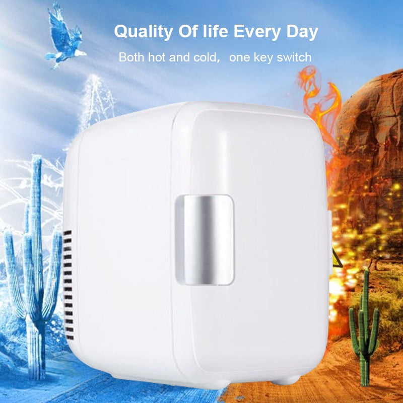 Portable Mini Fridge with Refrigeration and Warming Functions