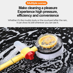 【LV081】Car Cleaning Brush Car Wash Foam Brush Automatic Rotary Long Handle Cleaning Mop