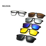 love609---6 In 1 Custom Men Polarized Optical Magnetic Sunglasses