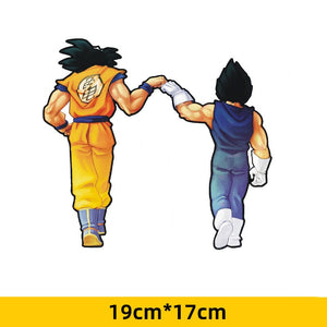 Dragon Ball Z Car Stickers: Son Goku & Vegeta Reflective Decals