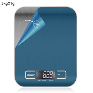 Stainless Steel Kitchen Scales - LCD Electronic 10/5/3Kg